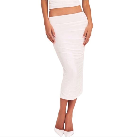 Ser.o.ya Julia Midi Skirt 2 in 1 Strapless Dress White